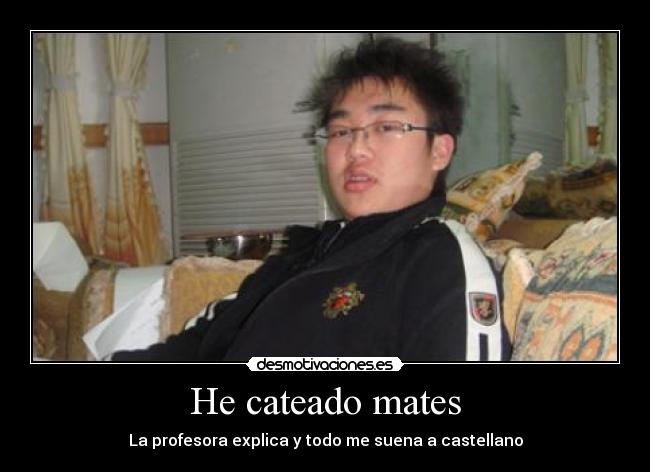 He cateado mates - La profesora explica y todo me suena a castellano