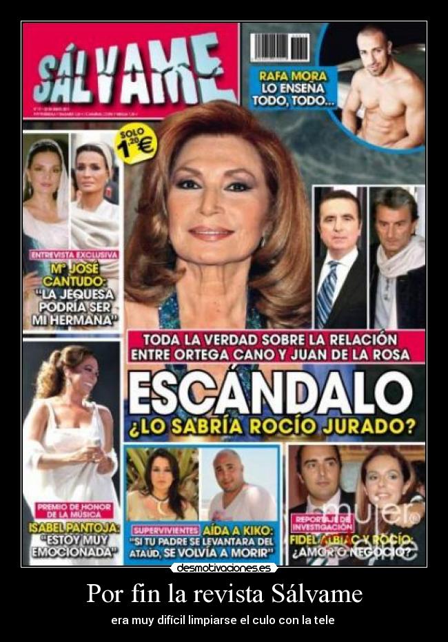 Por fin la revista Sálvame - era muy difícil limpiarse el culo con la tele 