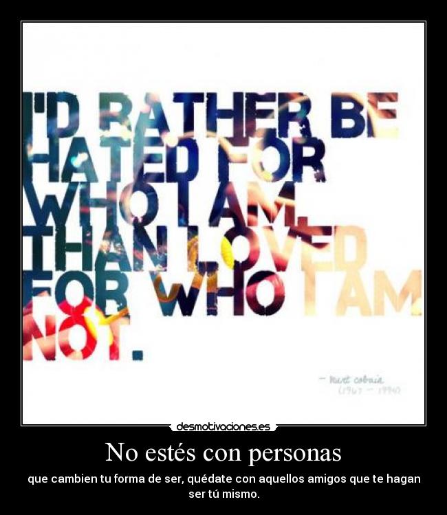 No estés con personas - 