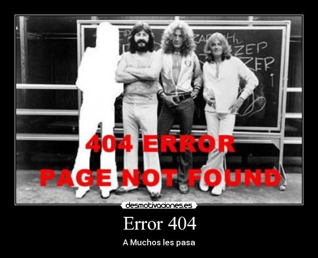 Error 404 - A Muchos les pasa