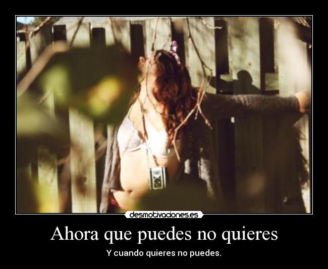 Ahora que puedes no quieres -