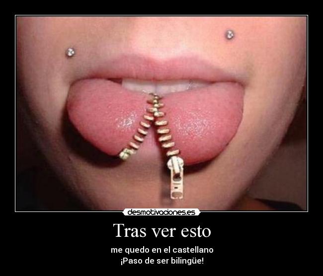 carteles lengua castellano boca idioma desmotivaciones