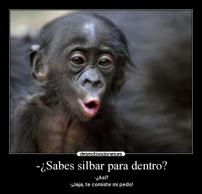 -¿Sabes silbar para dentro? -