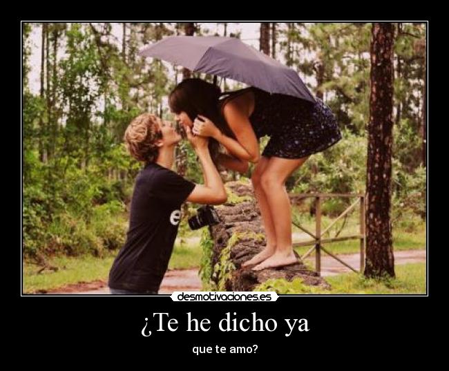 ¿Te he dicho ya - que te amo?