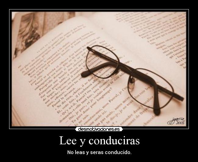 Lee y conduciras -