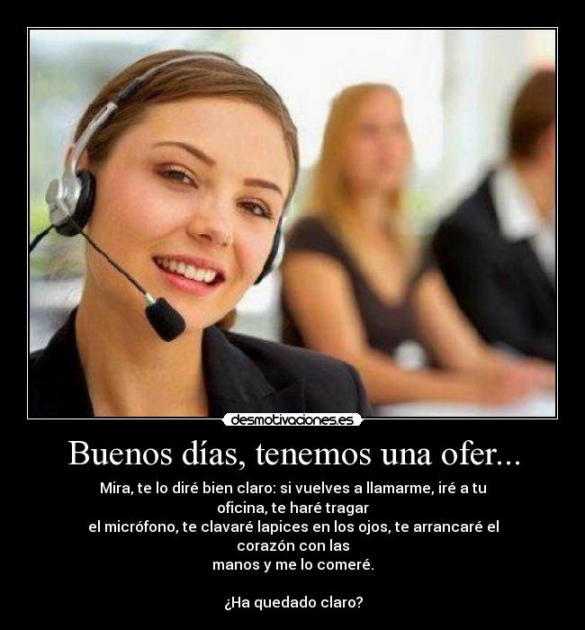 carteles teleoperadora sadismo asesinato desmotivaciones