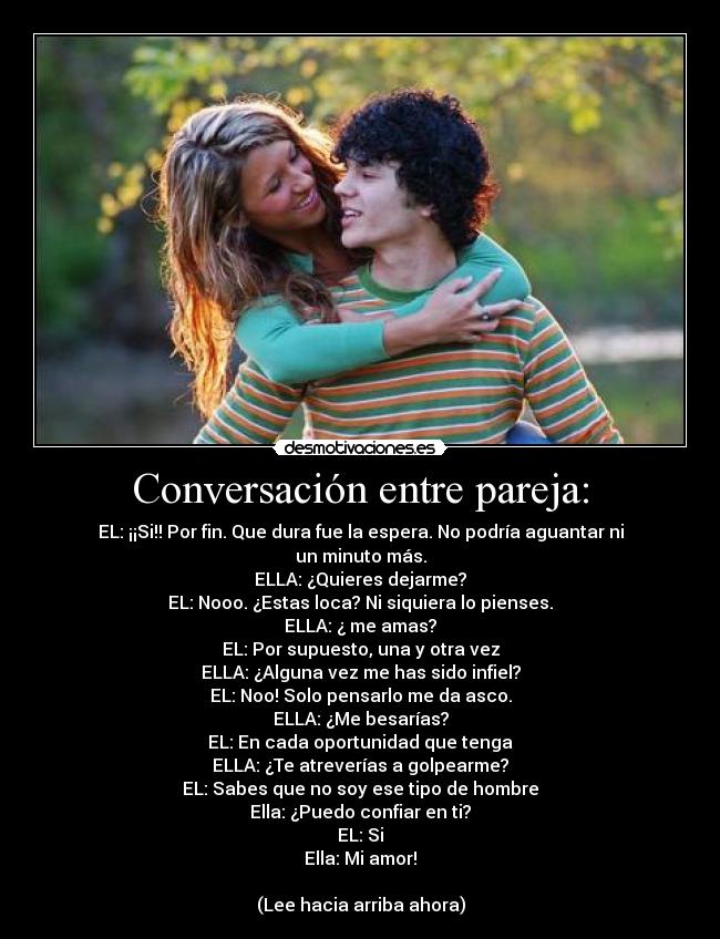 Conversación entre pareja: -