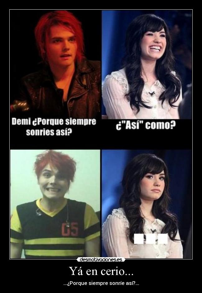 carteles gerard way demi lovato desmotivaciones