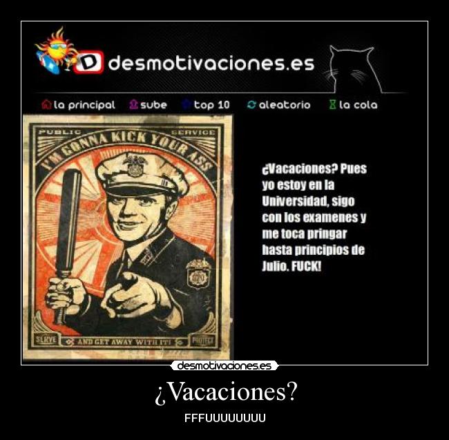 ¿Vacaciones? - FFFUUUUUUUU