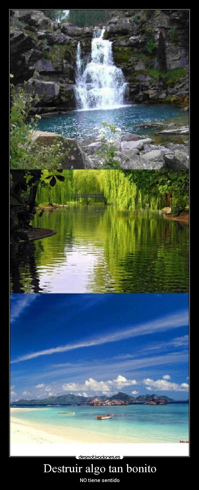 Destruir algo tan bonito - NO tiene sentido