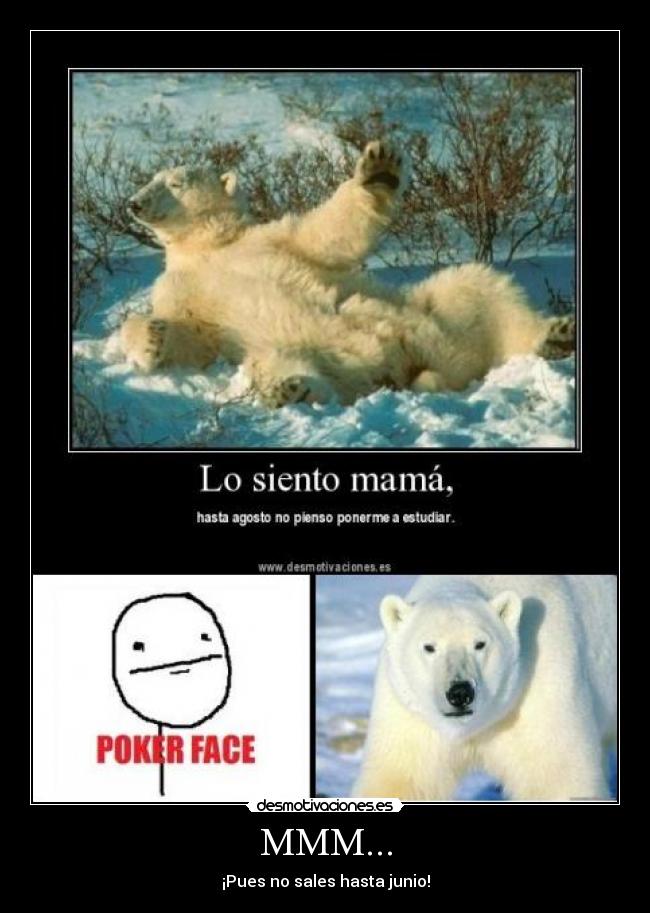 MMM... - ¡Pues no sales hasta junio!