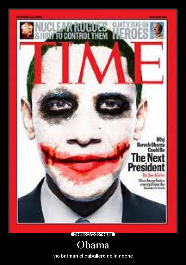 Obama - vio batman el caballero de la noche