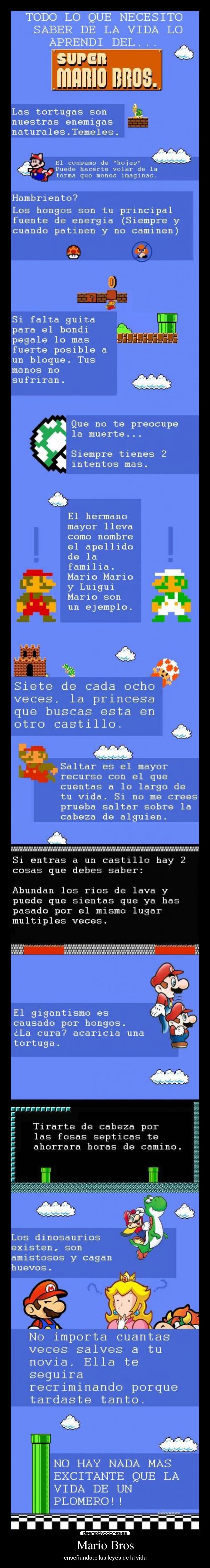 Mario Bros - enseñandote las leyes de la vida