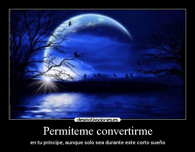 Permíteme convertirme - en tu príncipe, aunque solo sea durante este corto sueño