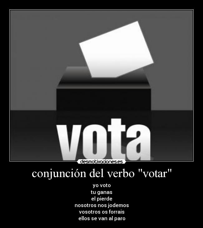 conjunción del verbo votar -