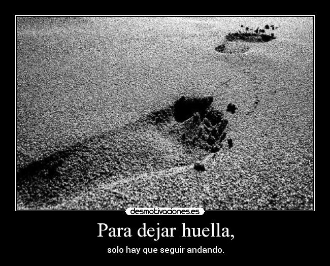 Para dejar huella, - 