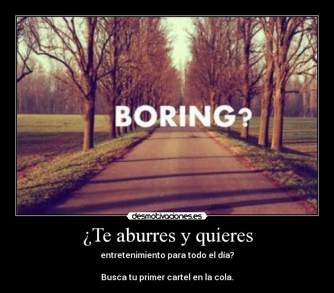 ¿Te aburres y quieres -