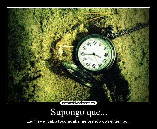 Supongo que... - ...al fin y al cabo todo acaba mejorando con el tiempo...