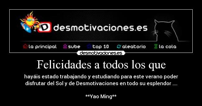 Felicidades a todos los que -