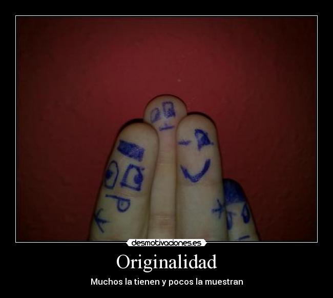carteles originalidad dedos munecos monigotes desmotivaciones