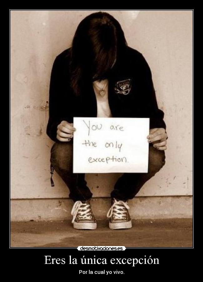 Eres la única excepción -