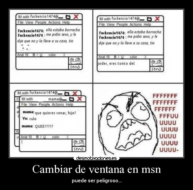 Cambiar de ventana en msn - puede ser peligroso...