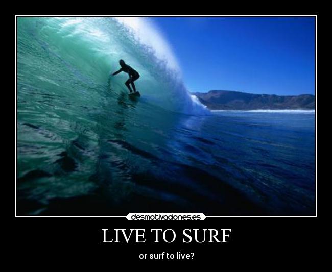 LIVE TO SURF - or surf to live?