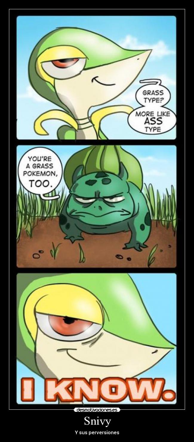 carteles pokemonpokemon black and whitegrass type pokemonsnivytsutaajabulbasaur desmotivaciones