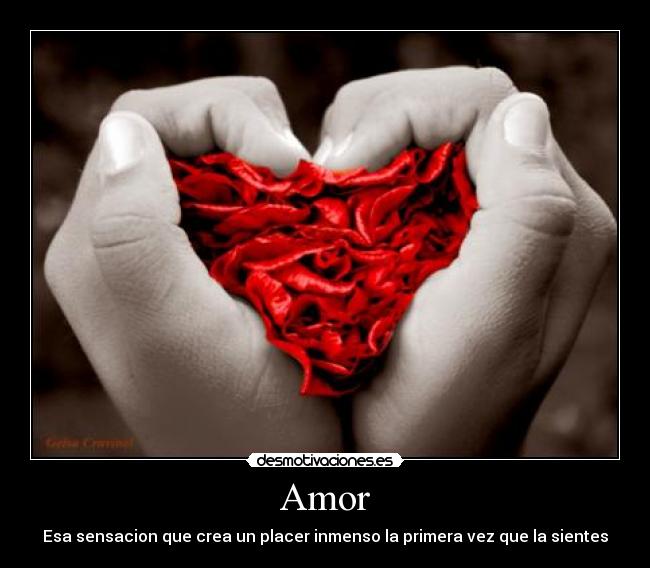 Amor - Esa sensacion que crea un placer inmenso la primera vez que la sientes