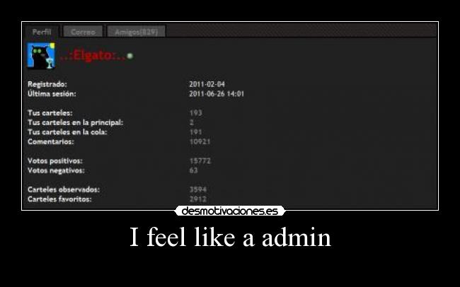 I feel like a admin -