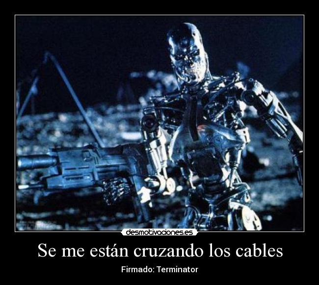 Se me están cruzando los cables - Firmado: Terminator