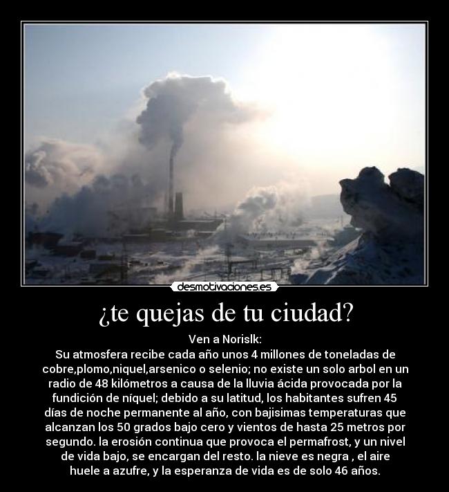 ¿te quejas de tu ciudad? -