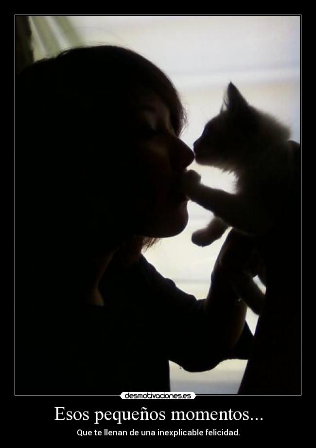 Esos pequeños momentos... - Que te llenan de una inexplicable felicidad.