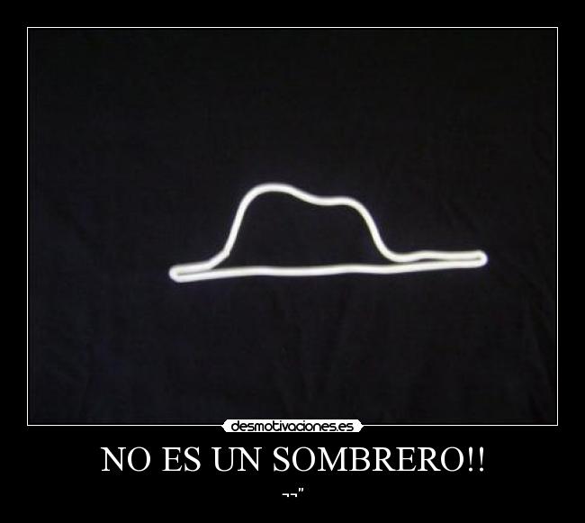 NO ES UN SOMBRERO!! -