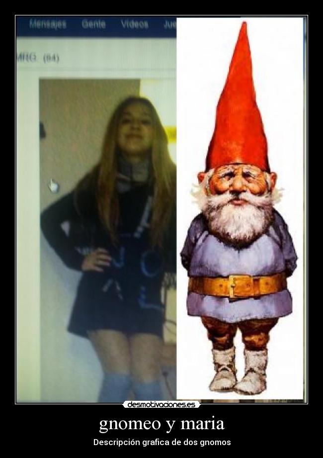 gnomeo y maria - Descripción grafica de dos gnomos