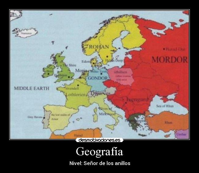 Geografía - Nivel: Señor de los anillos