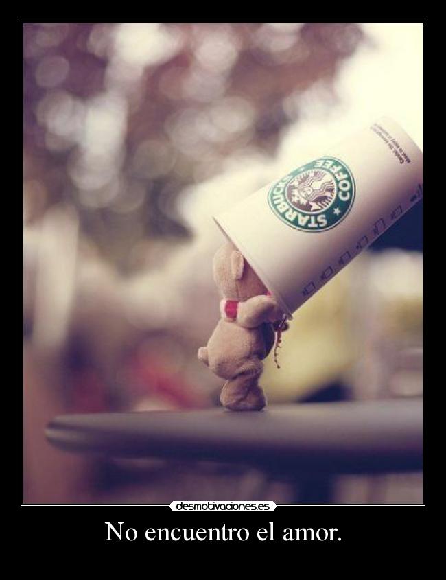 No encuentro el amor. -