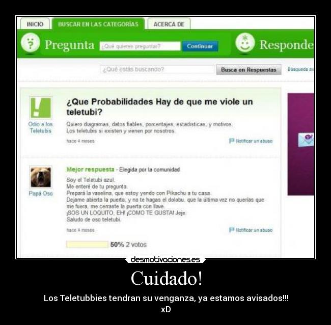Cuidado! -