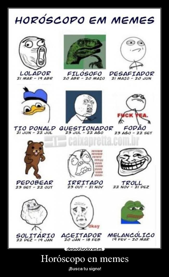 Horóscopo en memes -