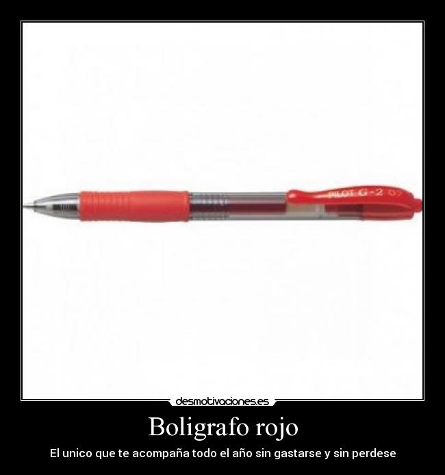 Boligrafo rojo -