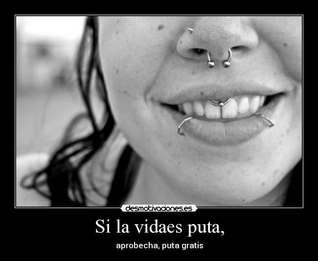 Si la vidaes puta, -