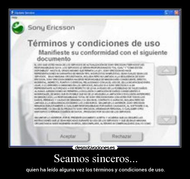 Seamos sinceros... -