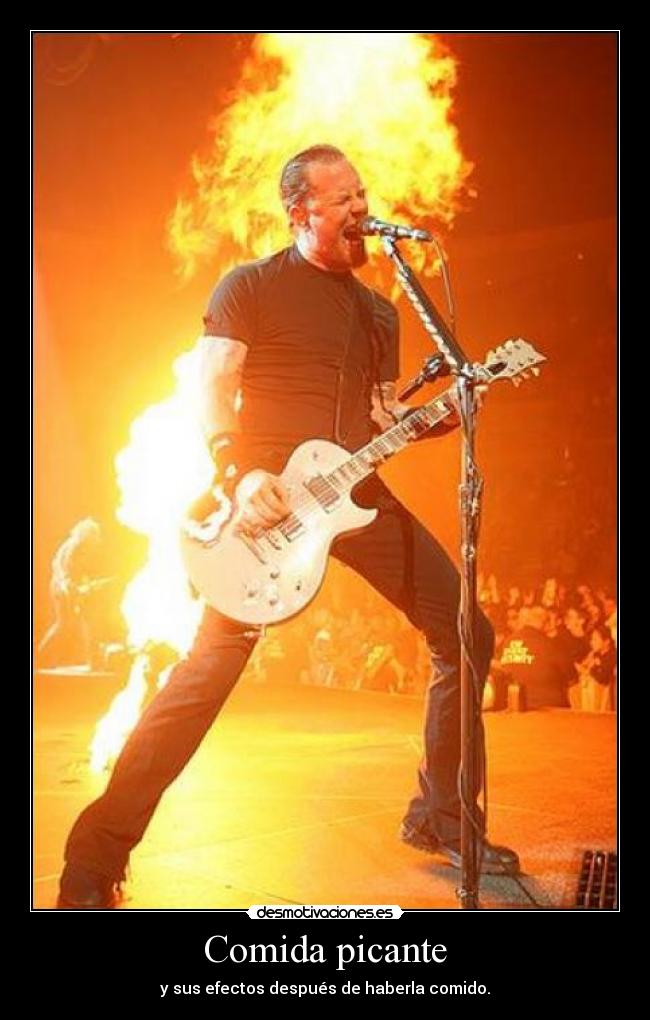 carteles comida james hetfield comida picante efectos pedo desmotivaciones