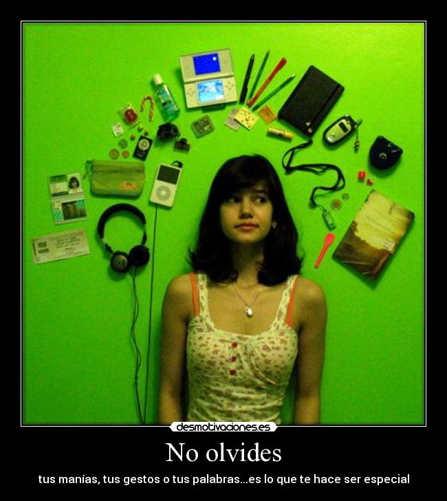 No olvides -