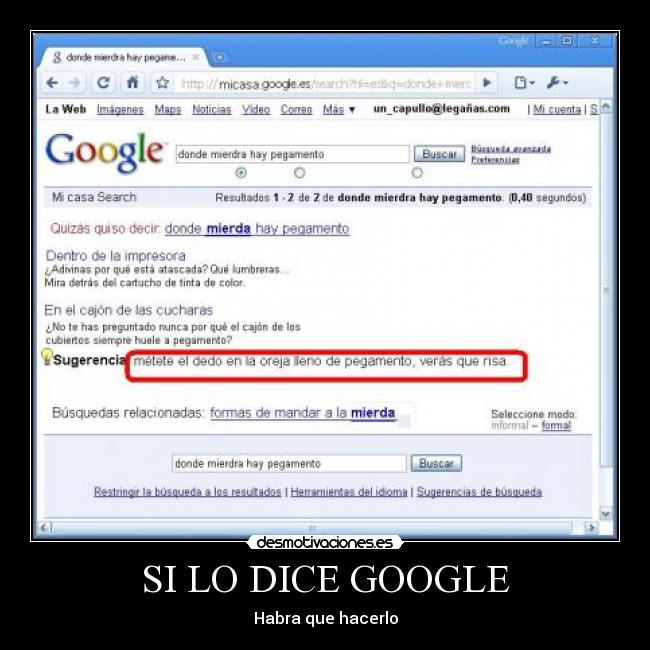 SI LO DICE GOOGLE - Habra que hacerlo