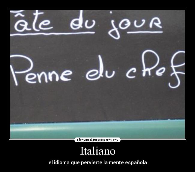 carteles pene italiano perversion chef penne pasta espanol desmotivaciones