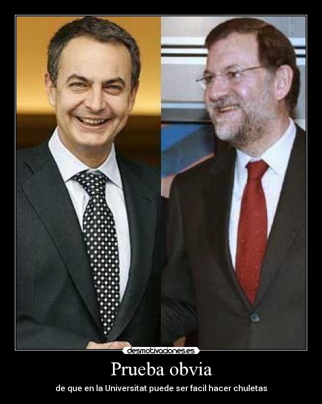 Prueba obvia - de que en la Universitat puede ser facil hacer chuletas