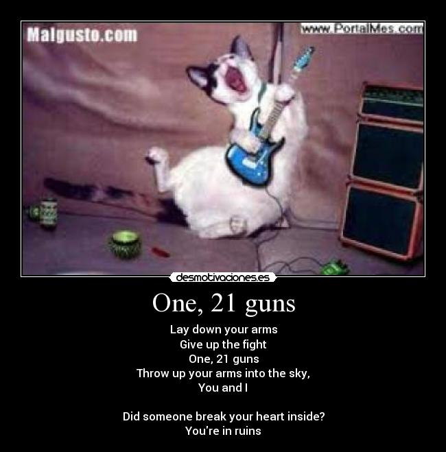 One, 21 guns -