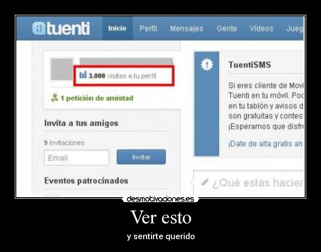 Ver esto - y sentirte querido