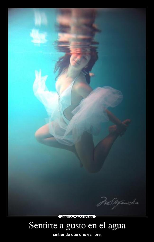 Sentirte a gusto en el agua -